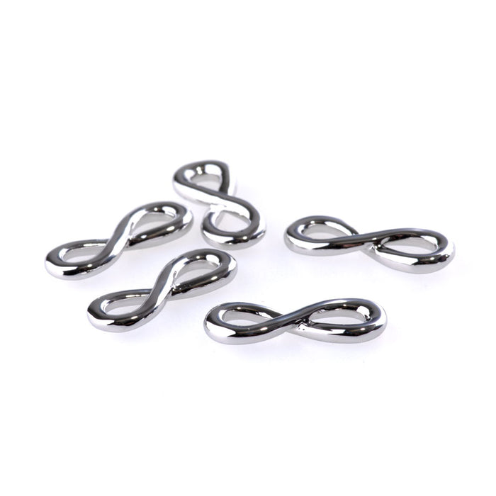 18x6mm Infinity Link - Rhodium Plated - 5 Pack