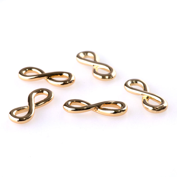 18x6mm Infinity Link - Gold Plated - 5 Pack