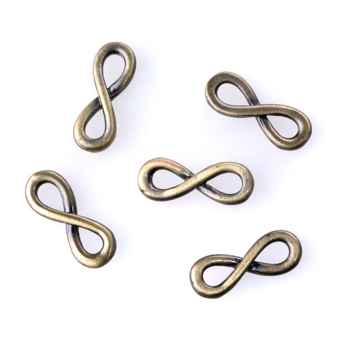 18x6mm Infinity Link - Antique Brass Plated - 5 Pack