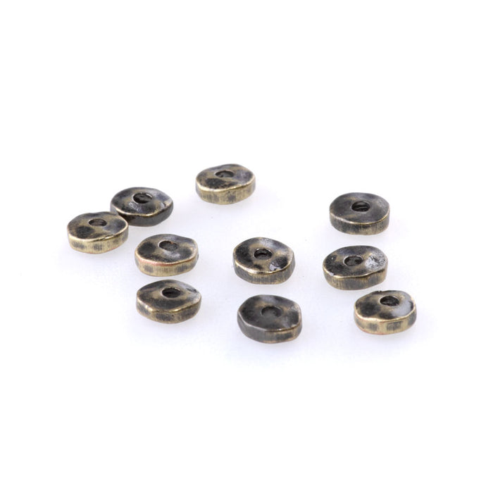 5mm Nugget Spacer Bead - Antique Brass Plated - 10 Pack