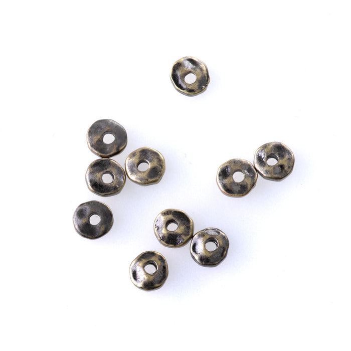 5mm Nugget Spacer Bead - Antique Brass Plated - 10 Pack