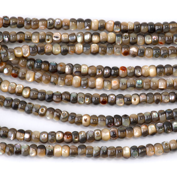 Abalone Shell 3x5mm Rondelle Bead - 15-16 Inch