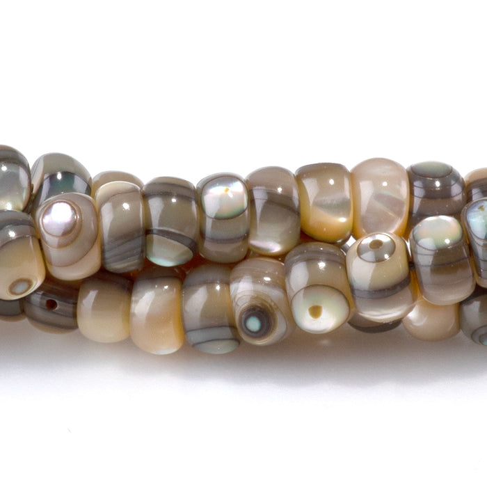 Abalone Shell 3x5mm Rondelle Bead - 15-16 Inch