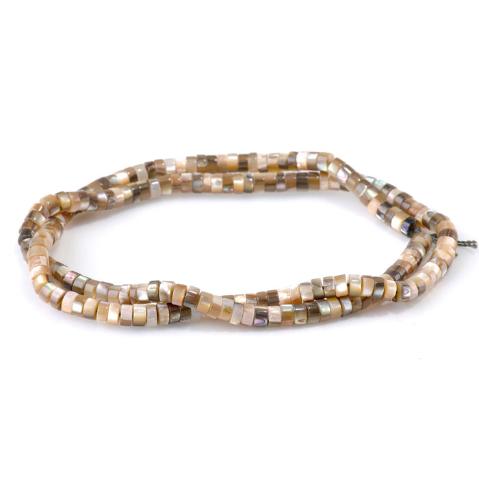 Abalone Shell 4mm Heishi Bead - 15-16 Inch