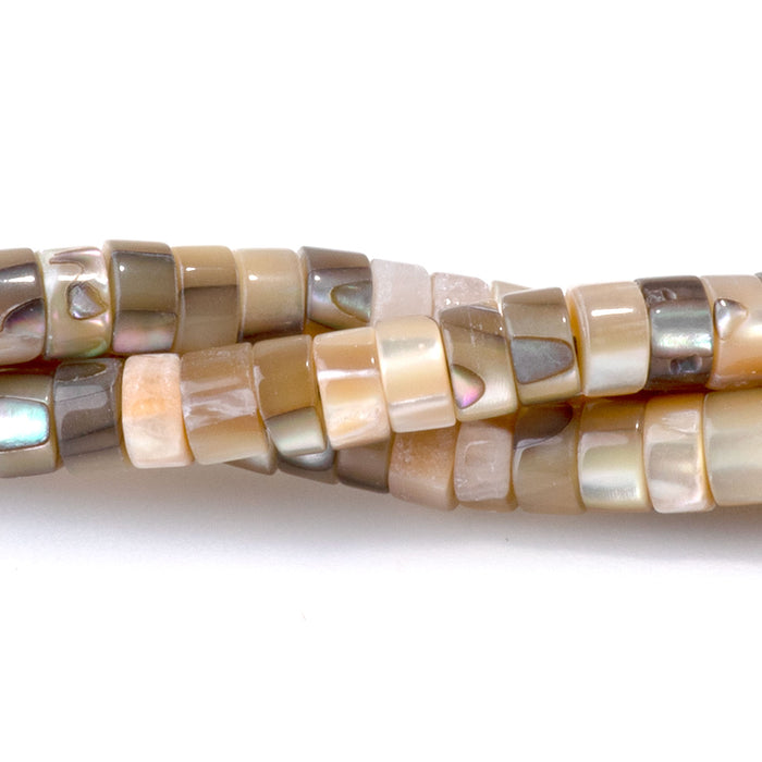 Abalone Shell 4mm Heishi Bead - 15-16 Inch
