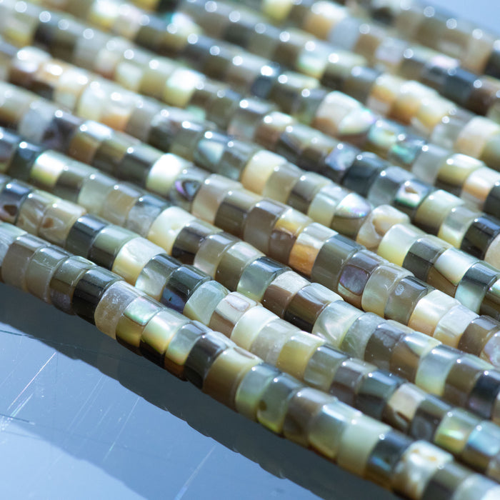Abalone Shell 4mm Heishi Bead - 15-16 Inch