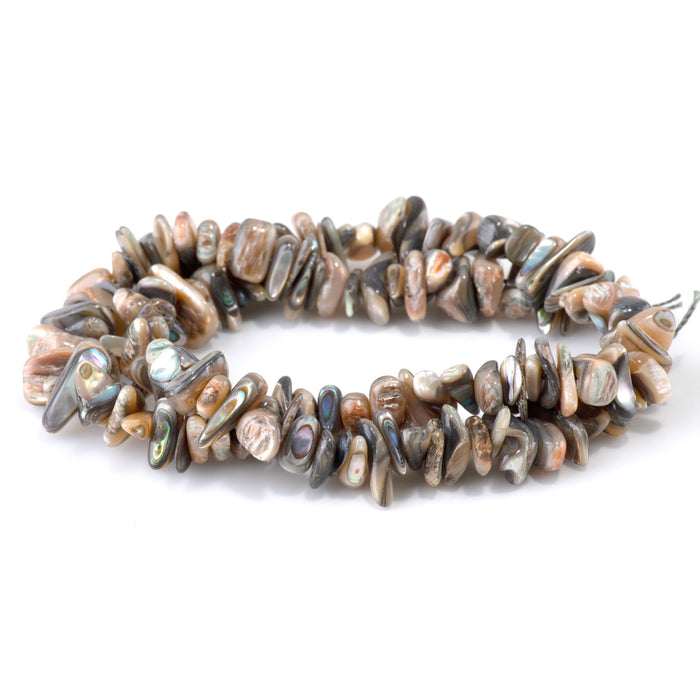 Abalone Shell 5-10 Chip Bead - 15-16 Inch