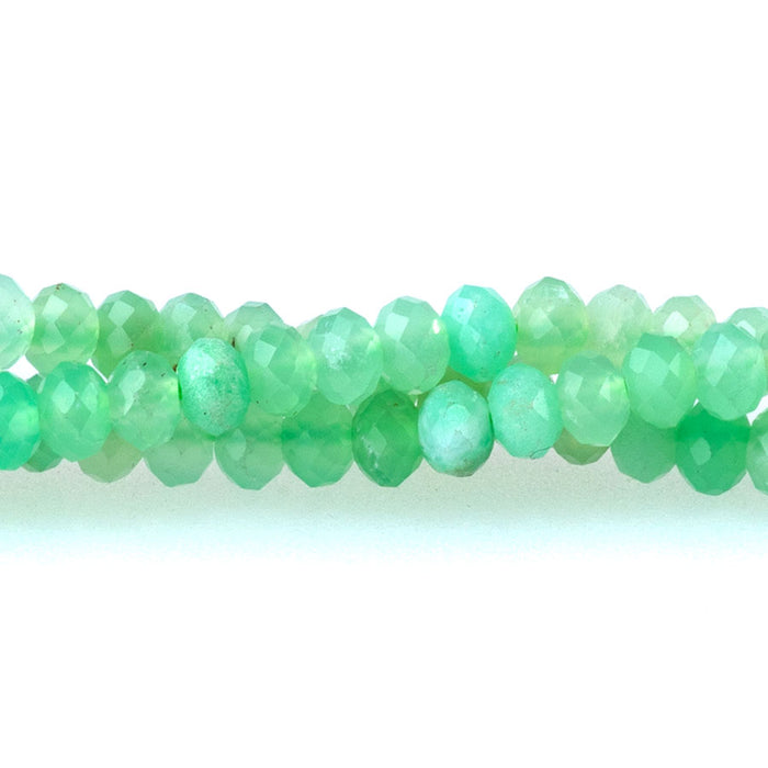 Australian Chrysoprase 2x3mm Faceted Rondelle AAA Grade - 15-16 Inch