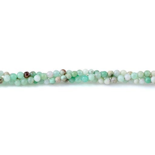 This is a Dakota Stones 4mm Australian Chrysoprase Gemstone strand with round beads in 15-16 inch strand.