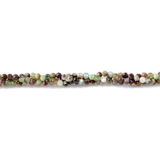 This is a Dakota Stones 4mm Australian Chrysoprase Gemstone strand with faceted round beads in 15-16 inch strand.