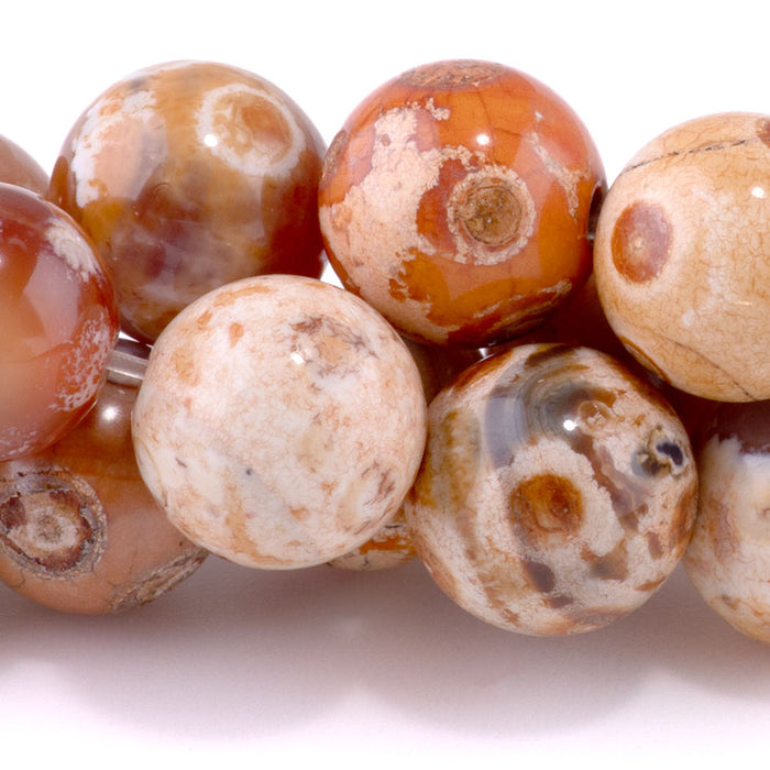 Ancient Cellar Red Agate 12mm Round - 15-16 Inch