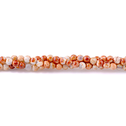 This is a Dakota Stones 6mm Ancient Cellar Red Agate Gemstone strand with round beads in 15-16 inch strand.