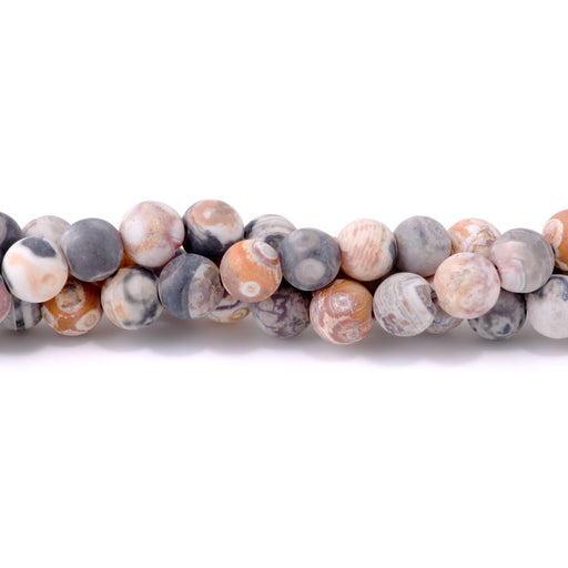 This is a Dakota Stones 12mm Ancient Cellar Black Agate Gemstone strand with matte round beads.