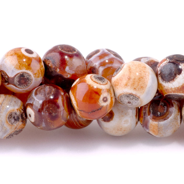 Ancient Cellar Black Agate 8mm Round - 15-16 Inch