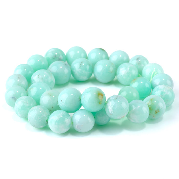 Australian Chrysoprase 12mm Round AA Grade - 15-16 Inch