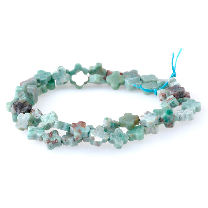 Australian Dragon Blood Jade 8mm Cross - 15-16 Inch