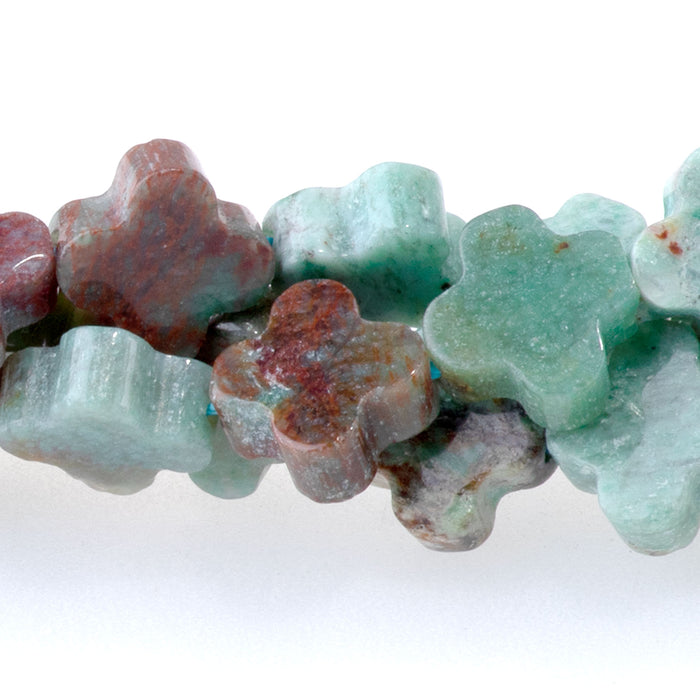 Australian Dragon Blood Jade 8mm Cross - 15-16 Inch