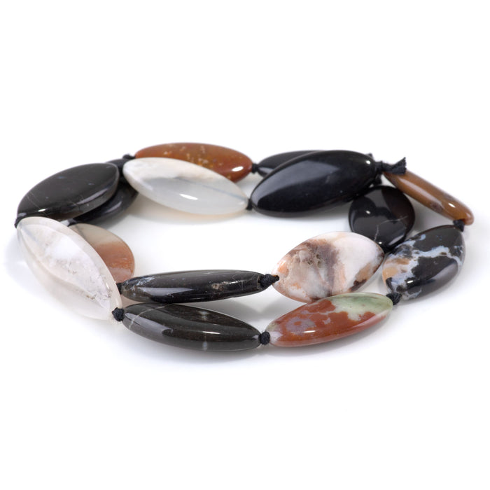 Kentucky Agate 13x26-15x30mm Marquise Beads - 15-16 Inch