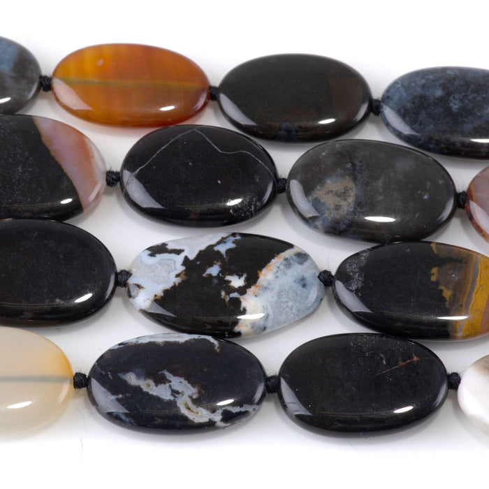 Kentucky Agate 16x25-18x33mm Oval Beads - 15-16 Inch