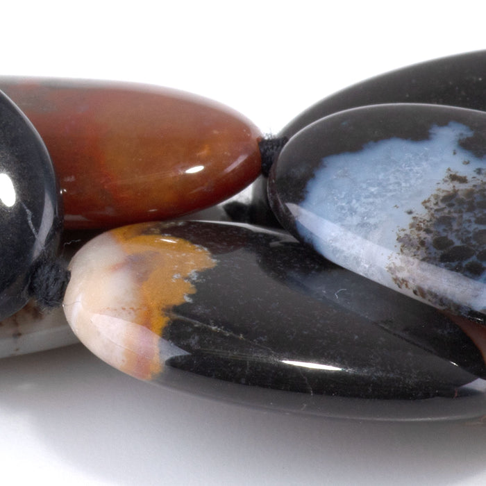 Kentucky Agate 16x25-18x33mm Oval Beads - 15-16 Inch