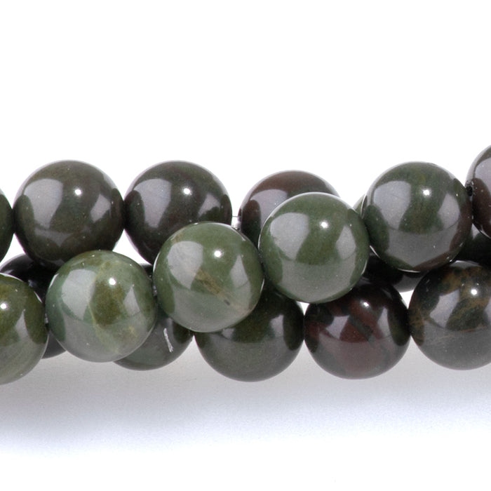African Green Jasper 6mm Round - 15-16 Inch