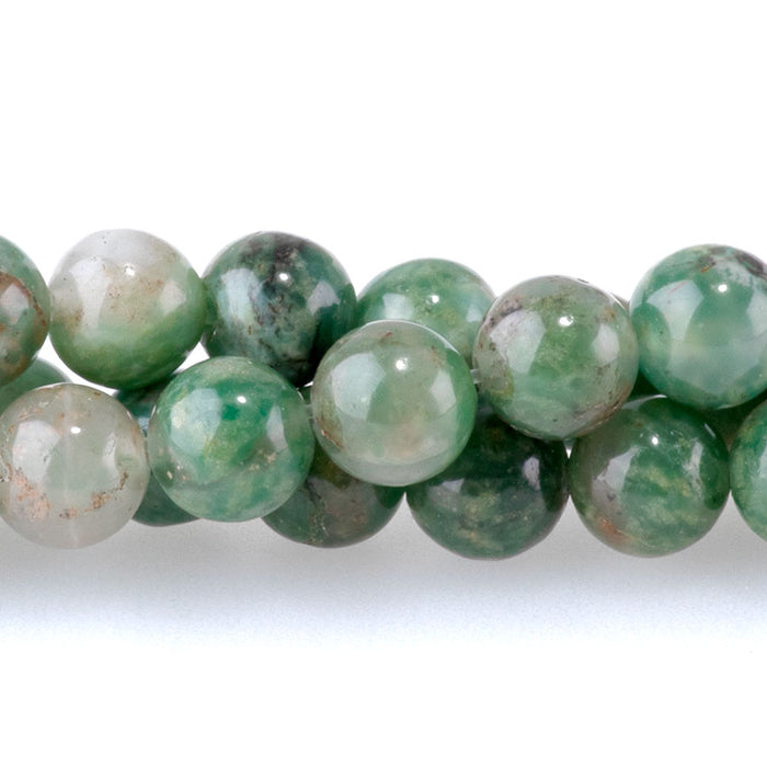 African Jade with Quartz 6mm Round - 15-16 Inch