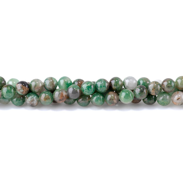 African Jade with Quartz 8mm Round - 15-16 Inch