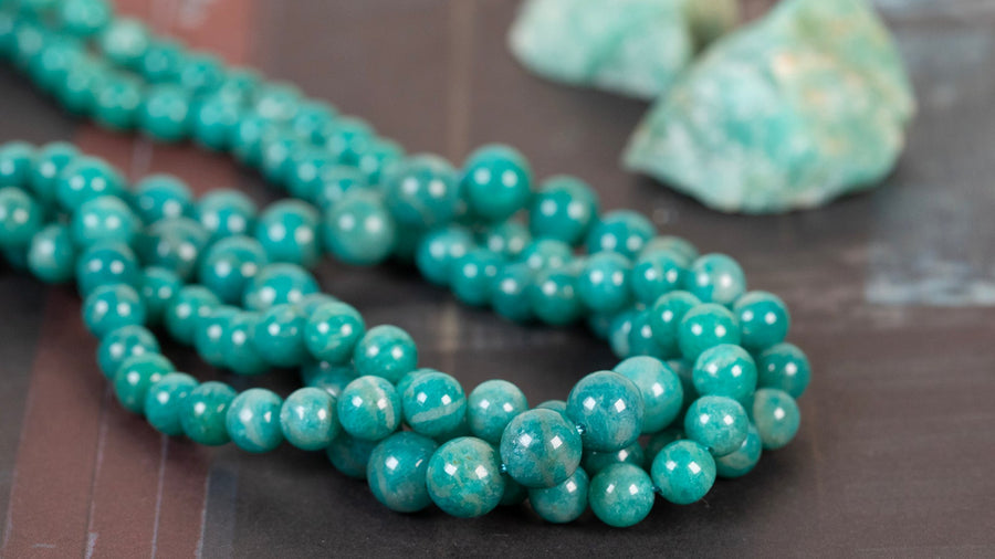 The marbled blue-green of amazonite