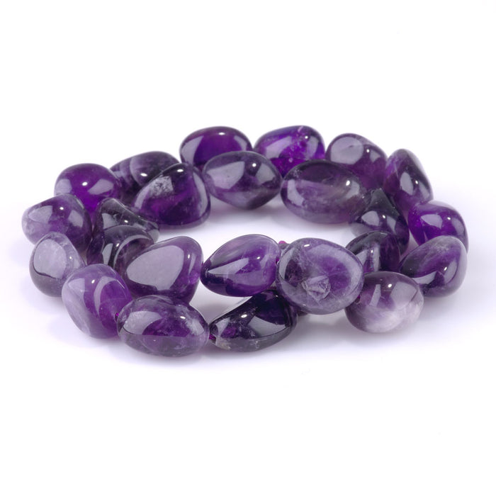 Amethyst 10-20mm Pebble- 15-16 Inch