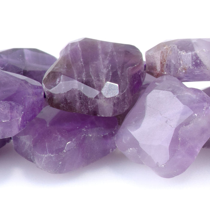 Amethyst 13mm Faceted Clover - 15-16 Inch