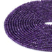 This is a Dakota Stones 2x4mm Amethyst Gemstone strand with A grade faceted rondelle beads in 15-16 inch strand.