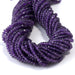 This is a Dakota Stones 2x4mm Amethyst Gemstone strand with A grade faceted rondelle beads in 15-16 inch strand.