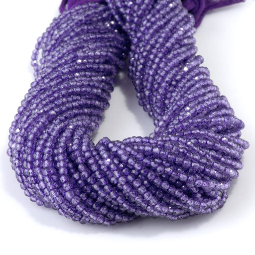 This is a Dakota Stones 3-4mm Special Price Amethyst Gemstone strand with faceted round beads in 15 inch strand.