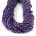 This is a Dakota Stones 3mm Amethyst Table Cut Gemstone strand with A grade cube beads in 15-16 inch strand.