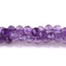 This is a Dakota Stones 3mm Amethyst Gemstone strand with A grade faceted round beads in 15-16 inch strand.