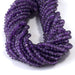 This is a Dakota Stones 3x4mm Amethyst Gemstone strand with A grade faceted rondelle beads in 15-16 inch strand.