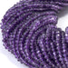 This is a Dakota Stones 3x4mm Amethyst Gemstone strand with A grade faceted rondelle beads in 15-16 inch strand.