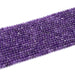 This is a Dakota Stones 3x4mm Amethyst Gemstone strand with A grade faceted rondelle beads in 15-16 inch strand.