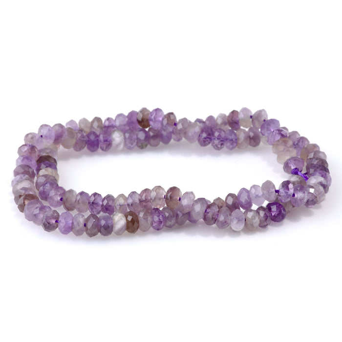 Amethyst 3x6mm Faceted Rondelle - 15-16 Inch
