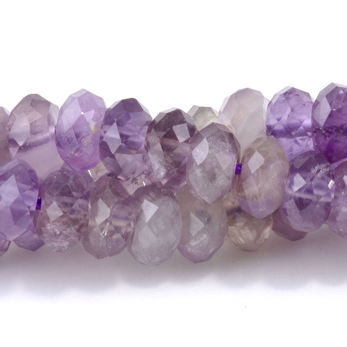 Amethyst 3x6mm Faceted Rondelle - 15-16 Inch