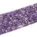 This is a Dakota Stones 3x6mm Amethyst Gemstone strand with A grade faceted rondelle beads in 15-16 inch strand.
