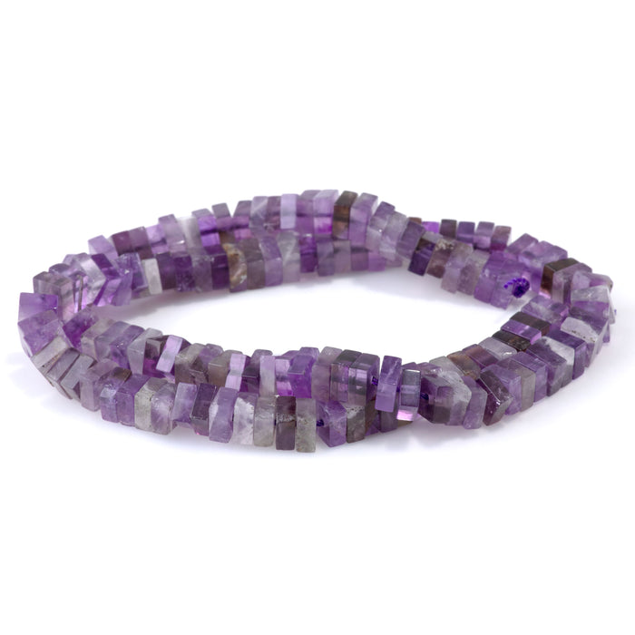 Amethyst 3x6mm Square Rondelle A Grade - 15-16 Inch
