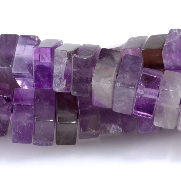 Amethyst 3x6mm Square Rondelle A Grade - 15-16 Inch