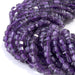 This is a Dakota Stones 4mm Amethyst Gemstone strand with natural A grade table-cut cube beads in 15-16 inch strand.