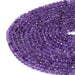 This is a Dakota Stones 4mm Amethyst Gemstone strand with A grade faceted coin beads in 15-16 inch strand.
