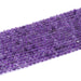 This is a Dakota Stones 4mm Amethyst Gemstone strand with A grade faceted coin beads in 15-16 inch strand.