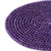 This is a Dakota Stones 4mm Amethyst Gemstone strand with A grade round beads in 15-16 inch strand.