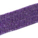 This is a Dakota Stones 4mm Amethyst Gemstone strand with A grade round beads in 15-16 inch strand.
