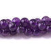 This is a Dakota Stones 4mm Amethyst Gemstone strand with A grade round beads in 15-16 inch strand.