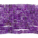 This is a Dakota Stones 4x6mm Amethyst Gemstone strand with irregular heishi beads in 15-16 inch strand.